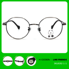 K-DESIGN | LINE FRIENDS◆細圓角框眼鏡-灰黑/莎莉銀(熊大銀鑄)