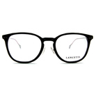 LANCETTI 極現代感眼鏡細邊大方框眼鏡 ▏亮黑/銀