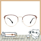 songsongmeow19 × 溫暖陪伴眉框眼鏡 暖酒紅