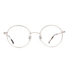 a/p lab▼時尚設計圓框眼鏡 鑽石銀