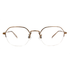 CHARMANT  知性簡約多邊型眉框眼鏡 ▏高貴金