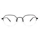 CHARMANT  知性簡約多邊型眉框眼鏡 ▏韻黑