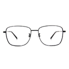 CHARMANT  雅緻紋雕大方框眼鏡 ▏藏青銀