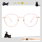 SOU・SOU l 玩耍的貓 波士頓框眼鏡✿俏皮粉