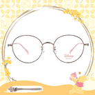 Disney-粉萌季 l 維尼的蜂蜜罐 圓框眼鏡 嫩粉橘