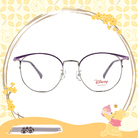 Disney-粉萌季 l 相親相愛奇奇蒂蒂 眉型多邊框眼鏡 紫芋色