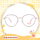 Disney-粉萌季 l 春採花蜜 波士頓框眼鏡 紫水晶