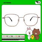 LINE FRIENDS★熊大款｜puppy樂園 方框眼鏡｜古銅金