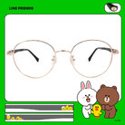 LINE FRIENDS★莎莉款｜玩耍小雞 橢圓框眼鏡｜動感金