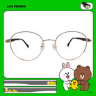 LINE FRIENDS★莎莉款｜玩耍小雞 橢圓框眼鏡｜蜜白金