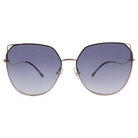 HORIEN 率性邊角簍空造型太陽眼鏡 漸層藍