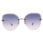 HORIEN 流線貓眼框太陽眼鏡 漸層藍