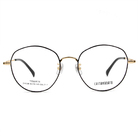 CHITANNOATO | 時尚凹線多邊框眼鏡 黑金色