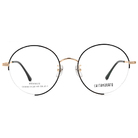 CHITANNOATO | 半框造型 圓框眼鏡 黑金色