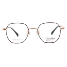 Berkley | 細邊有型多邊大框眼鏡 黑玫金