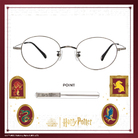 哈利波特 | 閃電標誌橢圓框細邊眼鏡 質感霧銀
