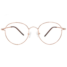 極．纖細輕款｜摩登高雅波士頓框眼鏡 玫瑰金/橙