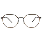 極．纖細輕款｜輕彈造型多邊框眼鏡 黑淡金