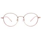 極．纖細輕款｜知性款波士頓框眼鏡 蜜粉金