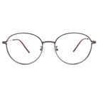 極．纖細輕款｜造型波士頓框眼鏡 霧灰/紅