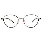 極．纖細輕款｜輕盈舒適波士頓框眼鏡 玄黑/金