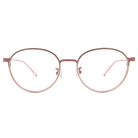 極．纖細輕款｜金圈極細邊波士頓框眼鏡 氣質粉