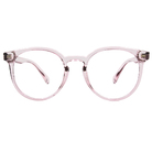 極．纖細輕款｜簡約有型圓框眼鏡 透粉紫