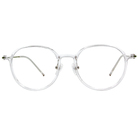 極．纖細輕款｜自信活力圓框眼鏡 透明/綠