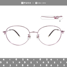 SOU・SOU l 微笑 扭結造型橢圓框眼鏡❀淡雅紫