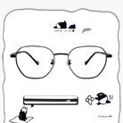 ❰台灣設計師聯名❱_LAIMO系列｜滿版來貘 多邊框眼鏡｜質感黑白