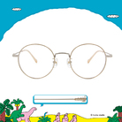 ❰台灣設計師聯名❱_小高潮色計事務所系列｜經典Logo 金銀邊 圓框眼鏡 ｜魅力金/銀