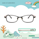 ❰台灣設計師聯名❱_包大山系列｜寫下生活 長方框眼鏡 ｜霧黑金