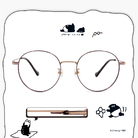 ❰台灣設計師聯名❱_LAIMO系列｜造型來貘款 圓框眼鏡｜酷炫金/紫