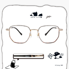 ❰台灣設計師聯名❱_LAIMO系列｜文青の來貘 多邊框眼鏡｜黑金