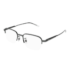 MONTBLANC | 都會雅痞風眉型半框眼鏡 鎧甲黑