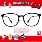 HELLO KITTY▪︎50週年｜眼中的未來 方框眼鏡｜霧面黑