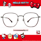HELLO KITTY▪︎50週年｜閃耀之星 多邊框眼鏡｜亮槍紅