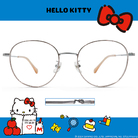 HELLO KITTY▪︎經典｜文青風線條 圓框眼鏡｜灰感粉