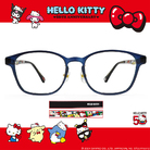 HELLO KITTY▪︎50週年｜ HI！歡樂時光 方框眼鏡｜溫和藍