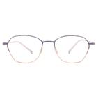 極‧舒適3.0系列 l 青春多邊框眼鏡 l 漸層粉藍