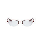 COACH | 品牌LOGO精緻橢圓框眼鏡 |楓葉紅