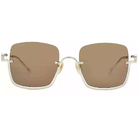 GUCCI | 倪妮同款半方框太陽眼鏡 |現代金