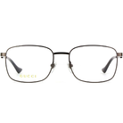 GUCCI | 簡約日常長方框眼鏡 |鋼質黑灰