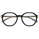 CHLOE | 金工匠藝多邊框眼鏡 | 文青黑/灰金