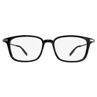 MONTBLANC | 靜享時光長方框眼鏡 | 亮黑/銀