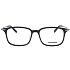 MONTBLANC | 靜享時光長方框眼鏡 | 光映黑銀