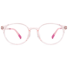 FORECO | 趣味拼接長方框眼鏡 | 雲霧桃粉