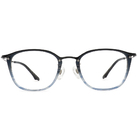 FORECO | 側邊雙線長方框眼鏡 | 漸變藍黑