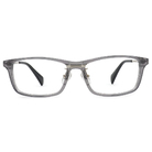 FORECO | 創意旋繞長方框眼鏡 | 獨特透灰