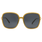 SUPER IDOL | 精緻小閃鑽大方框太陽眼鏡 | 古典咖